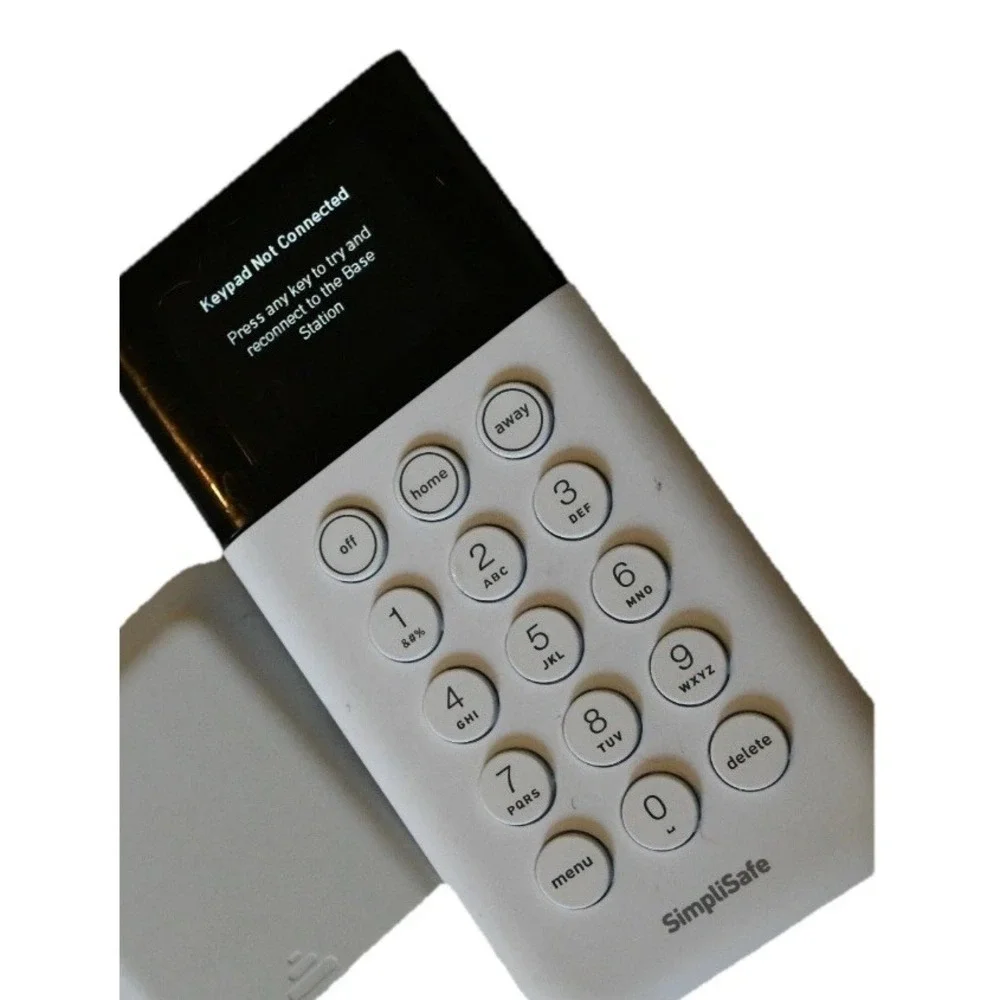 SimpliSafe SSKP3 Home Security System Wireless Keypad Remote White GENUINE w1